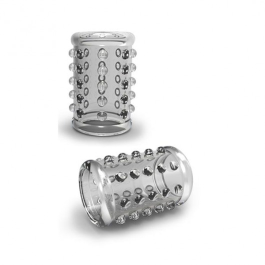 Прозрачная насадка на пенис с шишечками STAY HARD COCK SLEEVE 02 CLEAR - Blush Novelties - в Димитровграде купить с доставкой