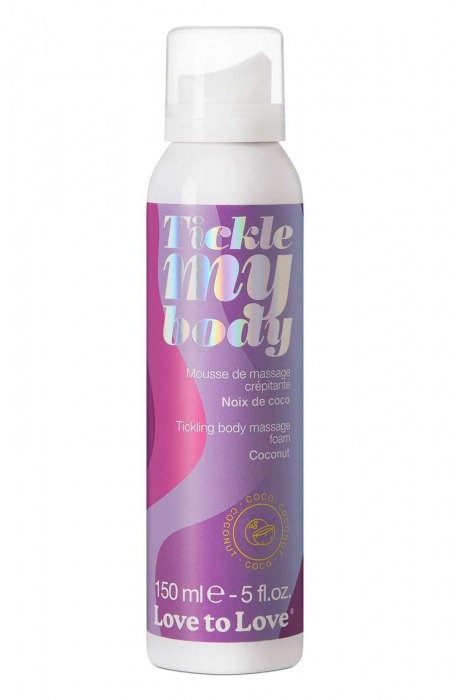 Массажная хрустящая пенка Tickle My Body Coconut с ароматом кокоса - 150 мл. - Love to Love - купить с доставкой в Димитровграде