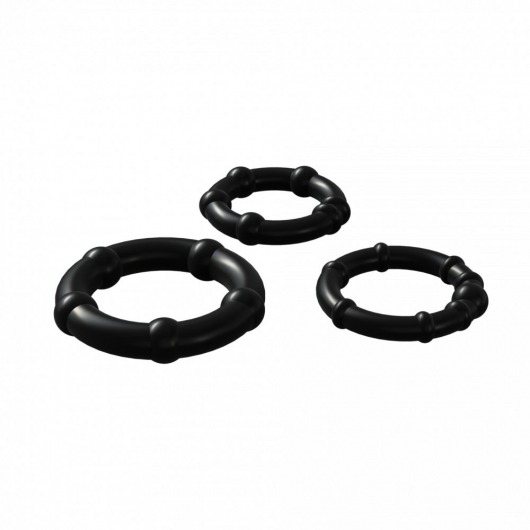 Набор из 3 черных эрекционных колец Babooom Ring Set - Adrien Lastic - в Димитровграде купить с доставкой
