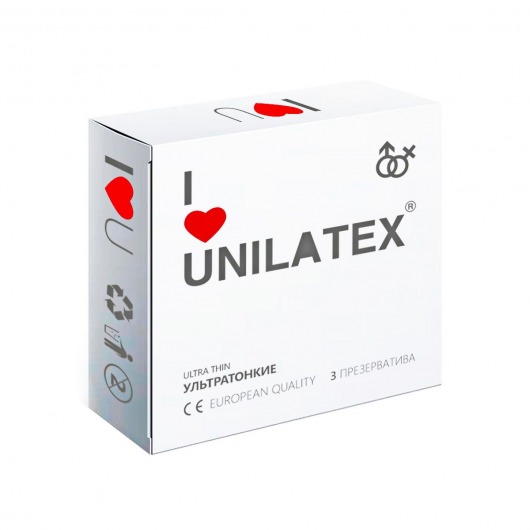 Ультратонкие презервативы Unilatex Ultra Thin - 3 шт. - Unilatex - купить с доставкой в Димитровграде