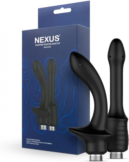 Набор из 2 насадок для анального душа Shower Douche Duo Kit Beginner - Nexus Range - купить с доставкой в Димитровграде