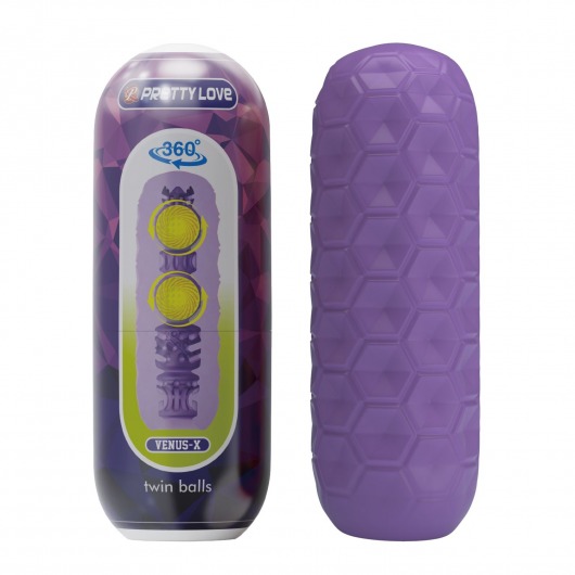 Фиолетовый мастурбатор Venus-X Twin balls - Baile - в Димитровграде купить с доставкой