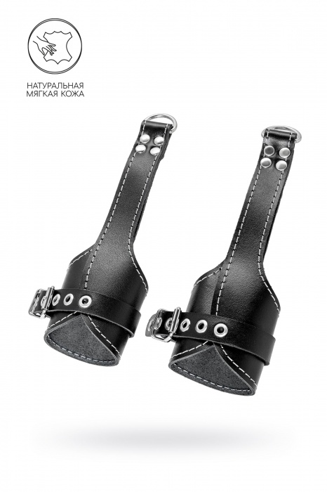 Черные подвесы с белой строчкой - Pecado - купить с доставкой в Димитровграде