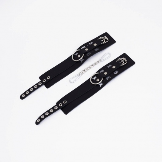 Черные кожаные оковы Sex - Crazy Handmade - купить с доставкой в Димитровграде