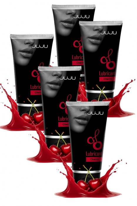 Набор из 5 съедобных лубрикантов JUJU со вкусом вишни - JuJu - купить с доставкой в Димитровграде