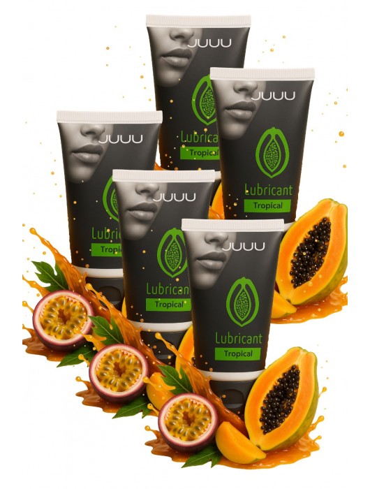 Набор из 5 съедобных лубрикантов JUJU со вкусом тропических фруктов - JuJu - купить с доставкой в Димитровграде
