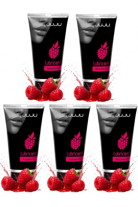 Набор из 5 съедобных лубрикантов JUJU со вкусом малины - JuJu - купить с доставкой в Димитровграде