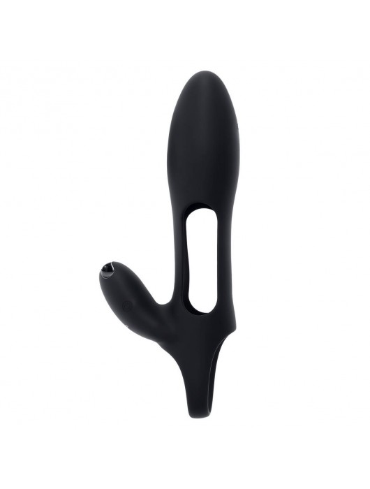 Черная насадка на пенис с вибрацией Nautilus - Zero Tolerance - в Димитровграде купить с доставкой