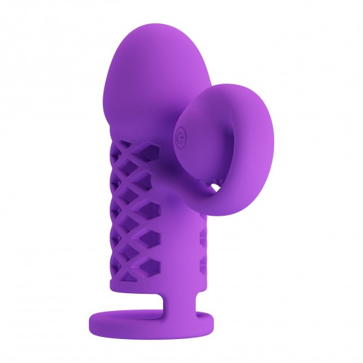 Фиолетовая вибронасадка с клиторальным отростком Harden - Baile - в Димитровграде купить с доставкой