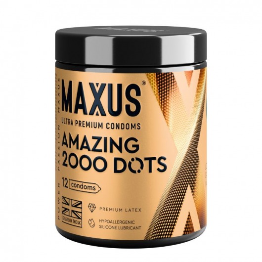 Точечные презервативы MAXUS 2000 Amazing Dots с железным кейсом - 12 шт. - Maxus - купить с доставкой в Димитровграде