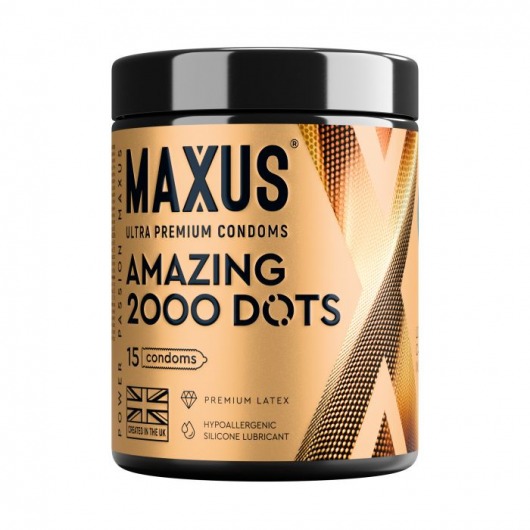 Точечные презервативы MAXUS 2000 Amazing Dots с железным кейсом - 15 шт. - Maxus - купить с доставкой в Димитровграде