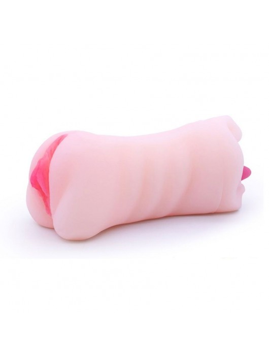 Телесный двусторонний мастурбатор - вагина и ротик - Boys of Toys - в Димитровграде купить с доставкой