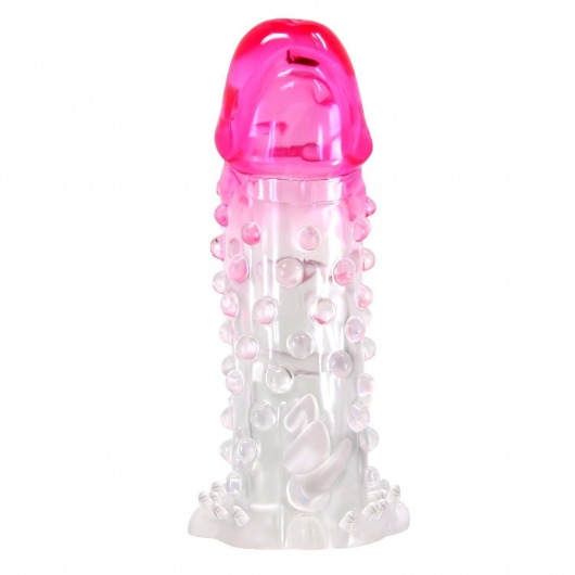 Прозрачно-розовая насадка на пенис Wilford - 13,5 см. - Baile - в Димитровграде купить с доставкой