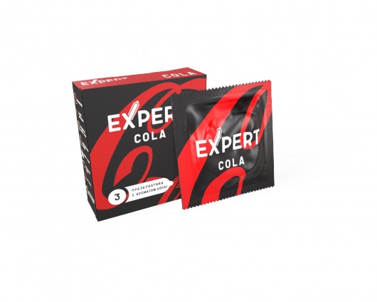 Презервативы с ароматом колы Expert Cola - 3 шт. - Expert - купить с доставкой в Димитровграде