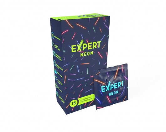 Светящиеся в темноте презервативы Expert Neon - 15 шт. - Expert - купить с доставкой в Димитровграде
