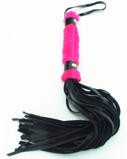 Нежная плеть с розовым мехом BDSM Light - 43 см. - БДСМ Арсенал - купить с доставкой в Димитровграде