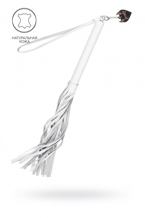 Белая кожаная плеть - 50 см. - Pecado - купить с доставкой в Димитровграде