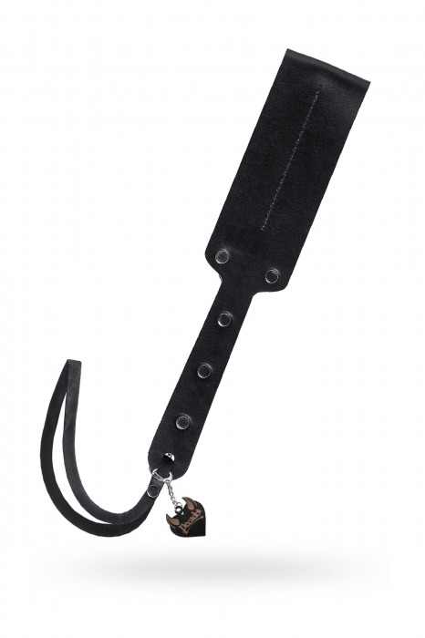 Черный кожаный пэддл - 32 см. - Pecado - купить с доставкой в Димитровграде