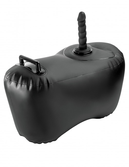 Черное надувное кресло с платформой для фиксации дилдо Body Dock Inflatable Love Seat - Pipedream - купить с доставкой в Димитровграде