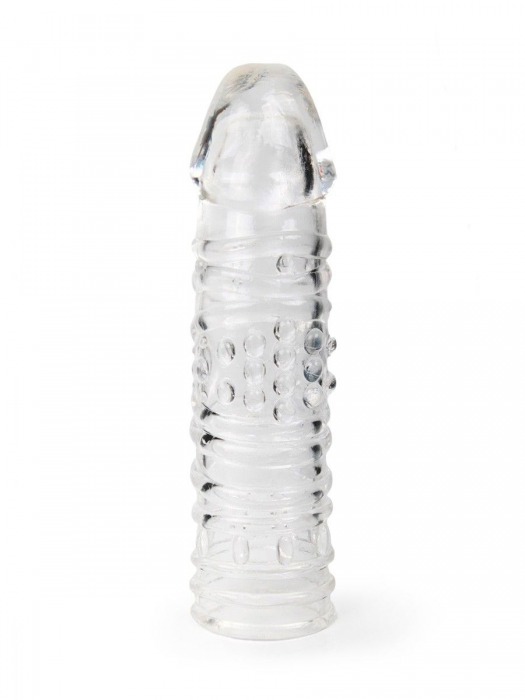 Прозрачная закрытая насадка на пенис - 17 см. - Sex Expert - в Димитровграде купить с доставкой