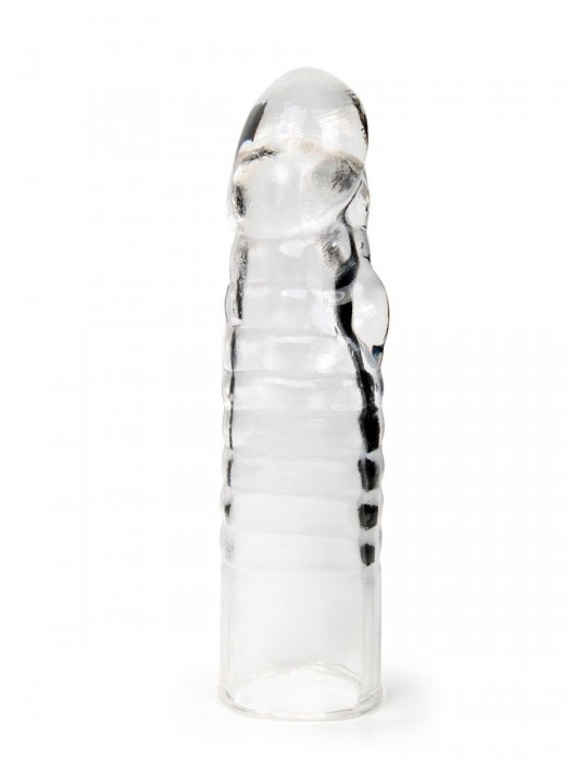 Прозрачная закрытая насадка на член - 15 см. - Sex Expert - в Димитровграде купить с доставкой