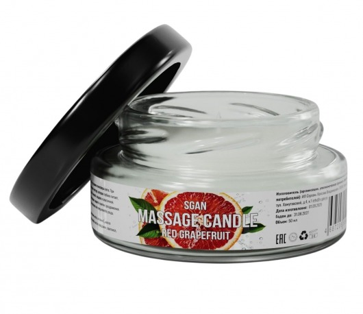 Массажная свеча «Красный грейпфрут» - 50 мл. - SGAN - купить с доставкой в Димитровграде