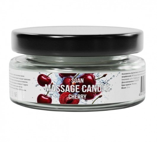 Массажная свеча «Спелая вишня» - 50 мл. - SGAN - купить с доставкой в Димитровграде