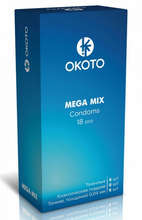 Презервативы OKOTO Mega Mix - 18 шт. - Sitabella - купить с доставкой в Димитровграде