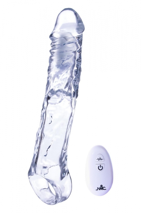 Прозрачная насадка-удлинитель Length Enhancer With Bullet с подхватом - 22,3 см. - NMC - в Димитровграде купить с доставкой