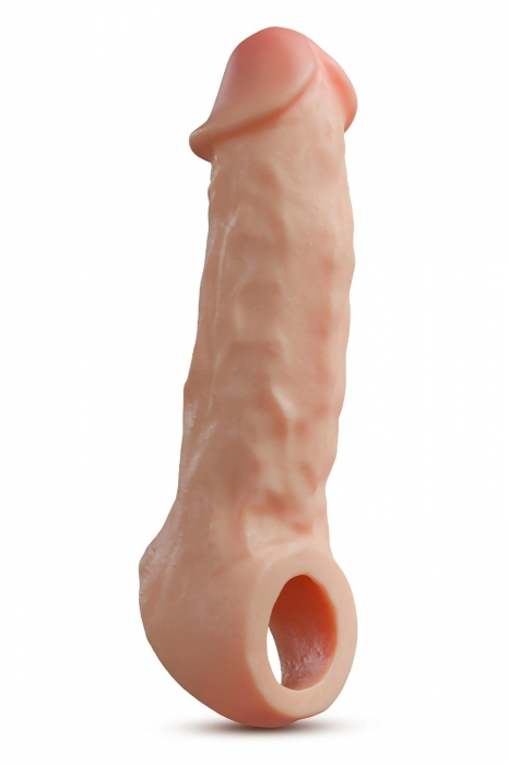 Телесная насадка-удлинитель Intrepid 9.25 Inch Realistic Penis Extender Sleeve - 23,5 см. - Blush Novelties - в Димитровграде купить с доставкой