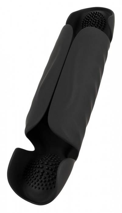 Черный вибромастурбатор с трехточечной стимуляцией Penis Trainer with 3 Point Stimulation - Orion - в Димитровграде купить с доставкой