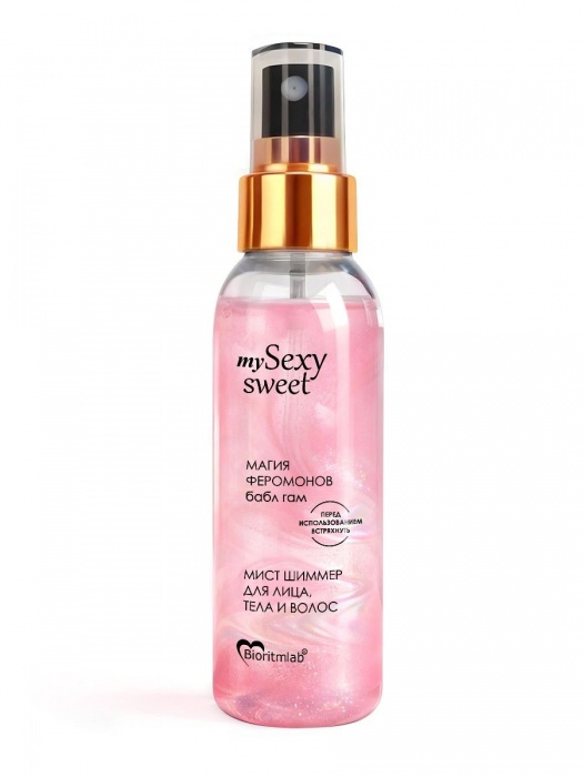 Мист для лица, тела и волос Sexy Sweet с ароматом бабл-гам, шиммером и феромонами - 95 мл. -  - Магазин феромонов в Димитровграде