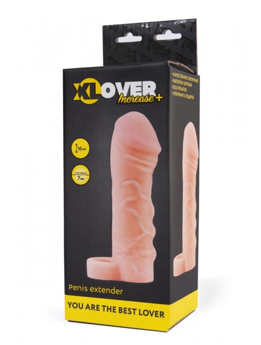 Фаллическая удлиняющая насадка с кольцом для фиксации - 16 см. - ToyFa - в Димитровграде купить с доставкой