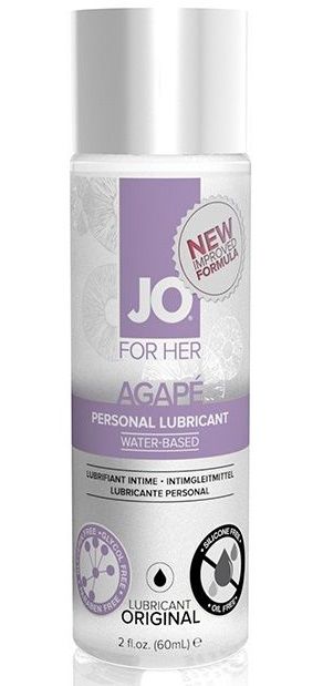 Лубрикант на водной основе для женщин JO AGAPE LUBRICANT ORIGINAL - 60 мл. - System JO - купить с доставкой в Димитровграде