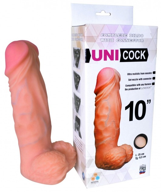 Фаллическая насадка Харнесс UNICOCK 10  - 25 см. - LOVETOY (А-Полимер) - купить с доставкой в Димитровграде