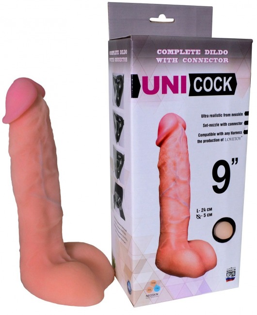 Фаллическая насадка Харнесс UNICOCK 9  - 24 см. - LOVETOY (А-Полимер) - купить с доставкой в Димитровграде