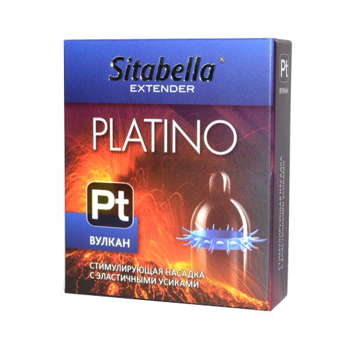 Стимулирующая насадка с усиками Platino  Вулкан - Sitabella - купить с доставкой в Димитровграде