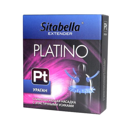 Стимулирующая насадка с усиками и шипиками Platino  Ураган - Sitabella - купить с доставкой в Димитровграде