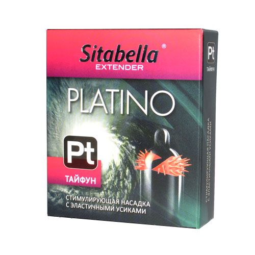 Стимулирующая насадка с шипиками по бокам Platino  Тайфун - Sitabella - купить с доставкой в Димитровграде