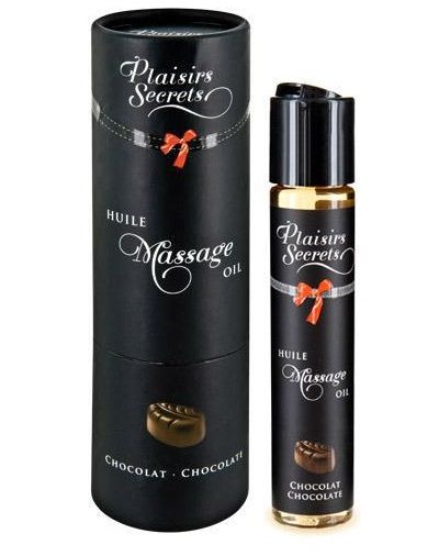 Массажное масло с ароматом шоколада Huile de Massage Gourmande Chocolat - 59 мл. - Plaisir Secret - купить с доставкой в Димитровграде