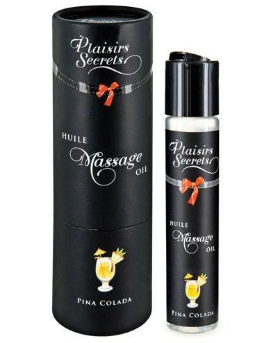 Массажное масло с ароматом пина колады Huile de Massage Gourmande Pina Colada - 59 мл. - Plaisir Secret - купить с доставкой в Димитровграде