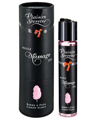 Массажное масло с ароматом сладкой ваты Huile de Massage Gourmande Barbe à Papa - 59 мл. - Plaisir Secret - купить с доставкой в Димитровграде