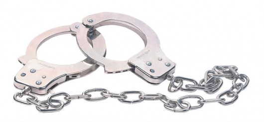 Наручники из металла с длинной цепочкой CHROME HANDCUFFS METAL HANDCUFFS W. KEY - NMC - купить с доставкой в Димитровграде