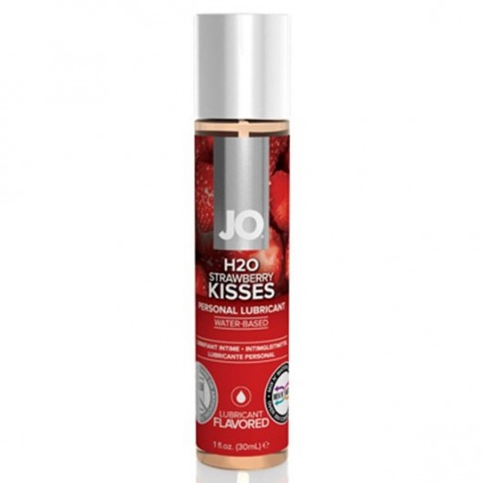 Смазка с ароматом клубники JO Flavored Strawberry Kiss - 30 мл. - System JO - купить с доставкой в Димитровграде