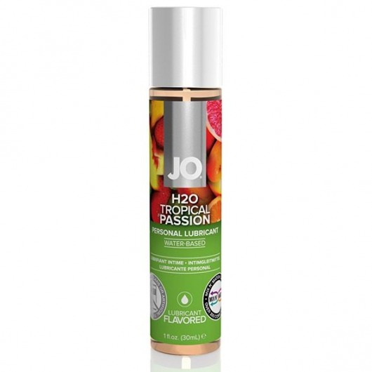Смазка с ароматом тропических фруктов JO Flavored Tropical Passion - 30 мл. - System JO - купить с доставкой в Димитровграде