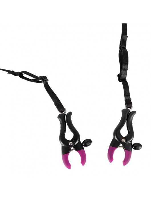 Трусики с зажимами для половых губ и бусинками для массажа промежности - Orion - купить с доставкой в Димитровграде