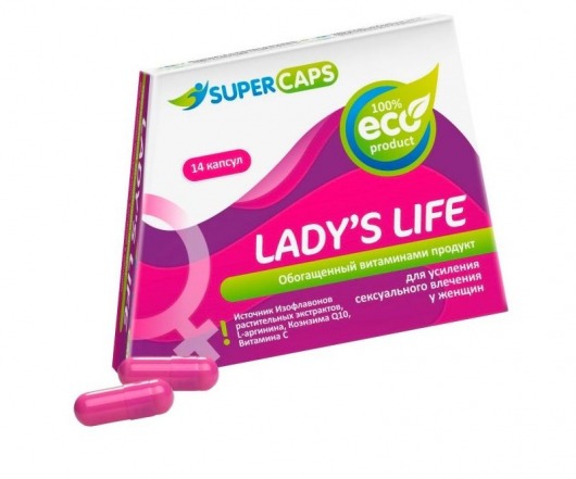 Возбуждающие капсулы Ladys Life - 14 капсул (0,35 гр.) - SuperCaps - купить с доставкой в Димитровграде