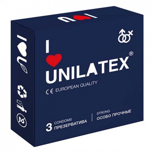 Ультрапрочные презервативы Unilatex Extra Strong - 3 шт. - Unilatex - купить с доставкой в Димитровграде