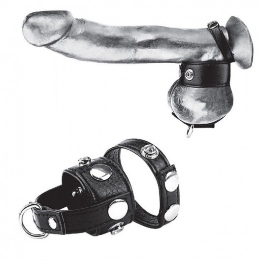 Утяжка для мошонки и пениса Cock Ring With 1  Ball Stretcher And Optional Weight Ring - BlueLine - купить с доставкой в Димитровграде
