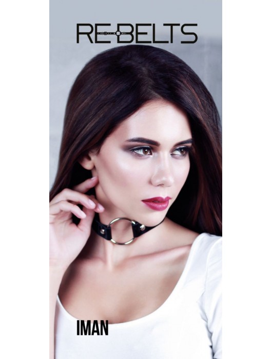 Чёрный чокер-кляп Iman Black - Rebelts - купить с доставкой в Димитровграде